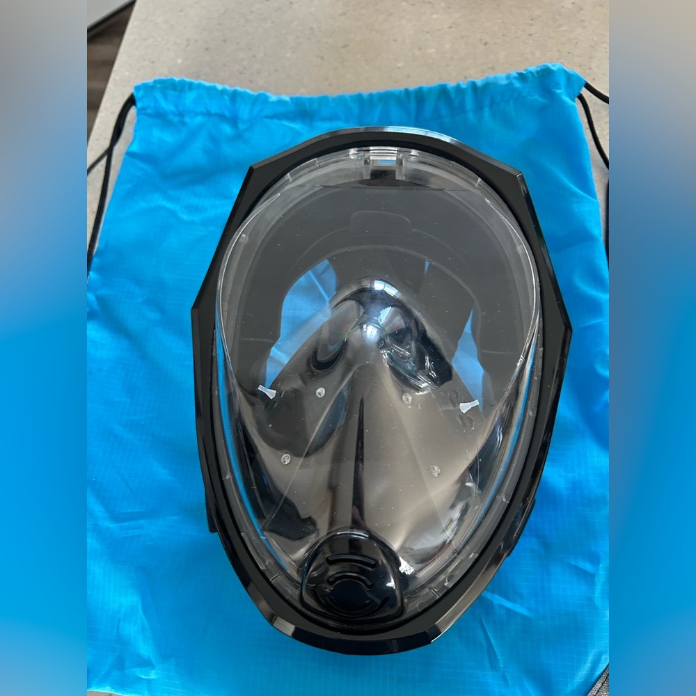 Black Full Face Snorkel Mask for kids size small